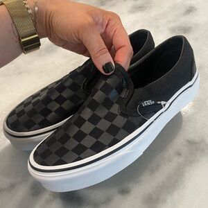 Vans Classic Black Checkered Slip-ons
